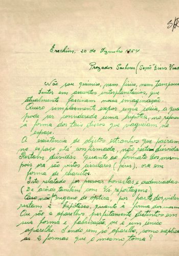 002 – Carta de Ely A. Deconto para a revista O Cruzeiro (p. 1)