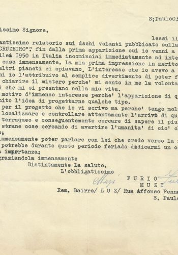004 – Carta de Furio Muzi para a revista O Cruzeiro