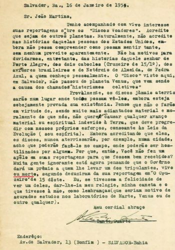010 – Carta de Dante Duarte para João Martins