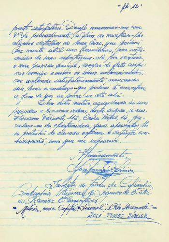 025 – Carta de José Tomás Júnior para João Martins (p. 12)